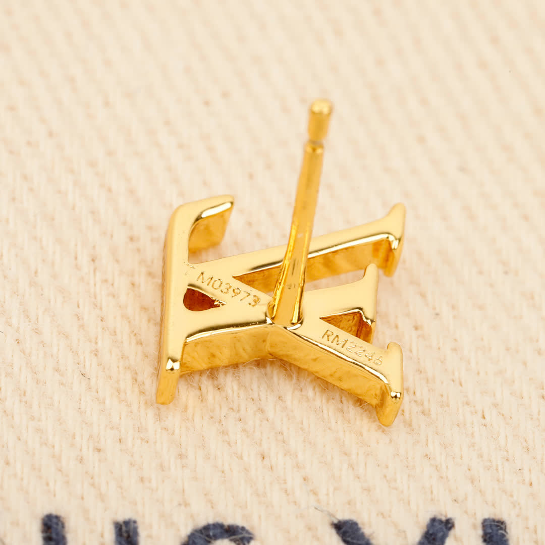 Louis Vuitton Gold Tone Earrings